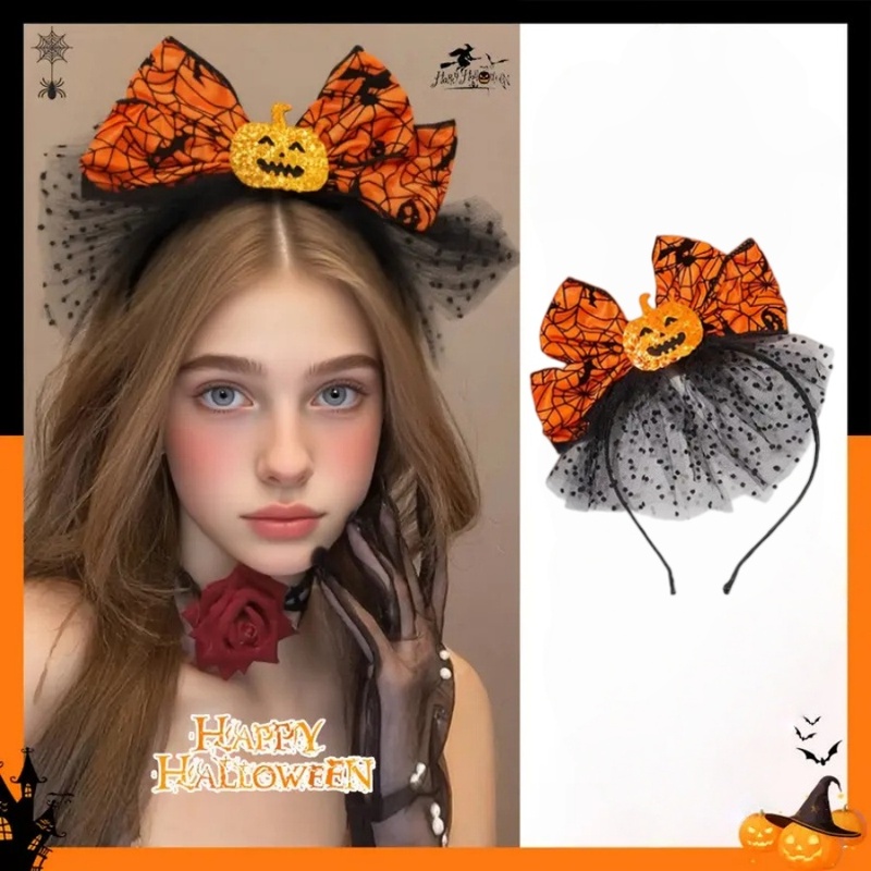 1pc Halloween Pumpkin Bow Head - Cosplay Bat Prop 评论和价格