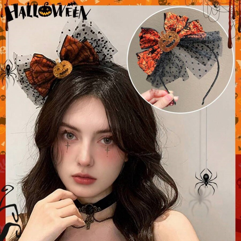 1pc Halloween Pumpkin Bow Head - Cosplay Bat Prop 评论和价格