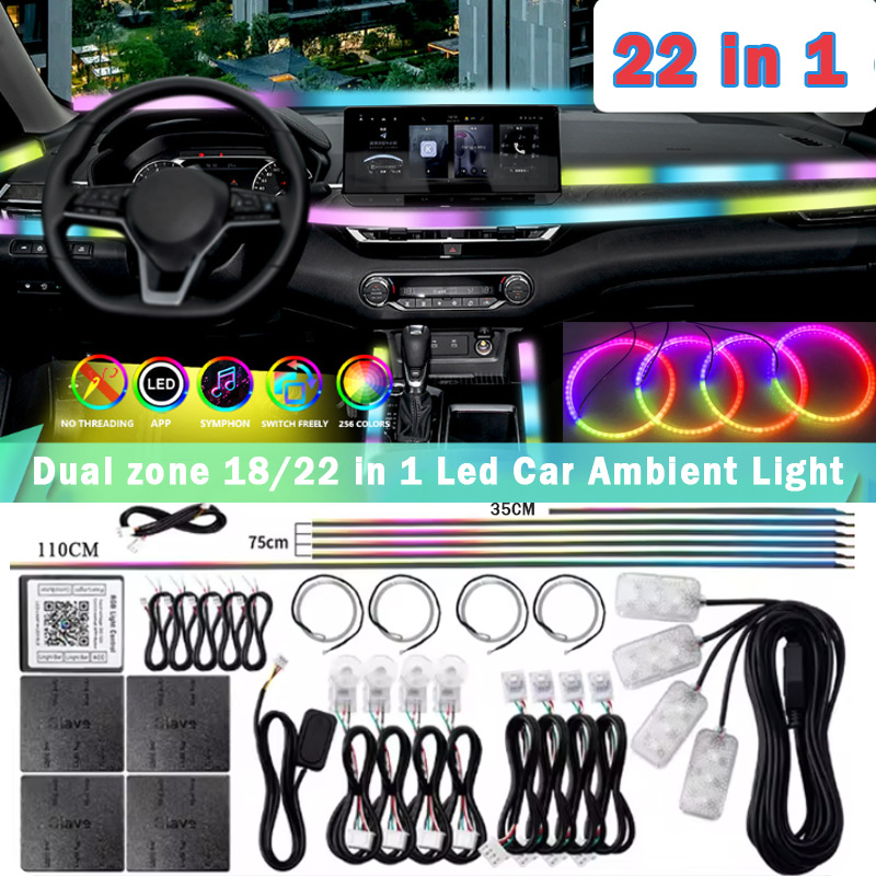 18/22 in 1 Acrylic Led Car Amb - Led El Wire 评论和价格