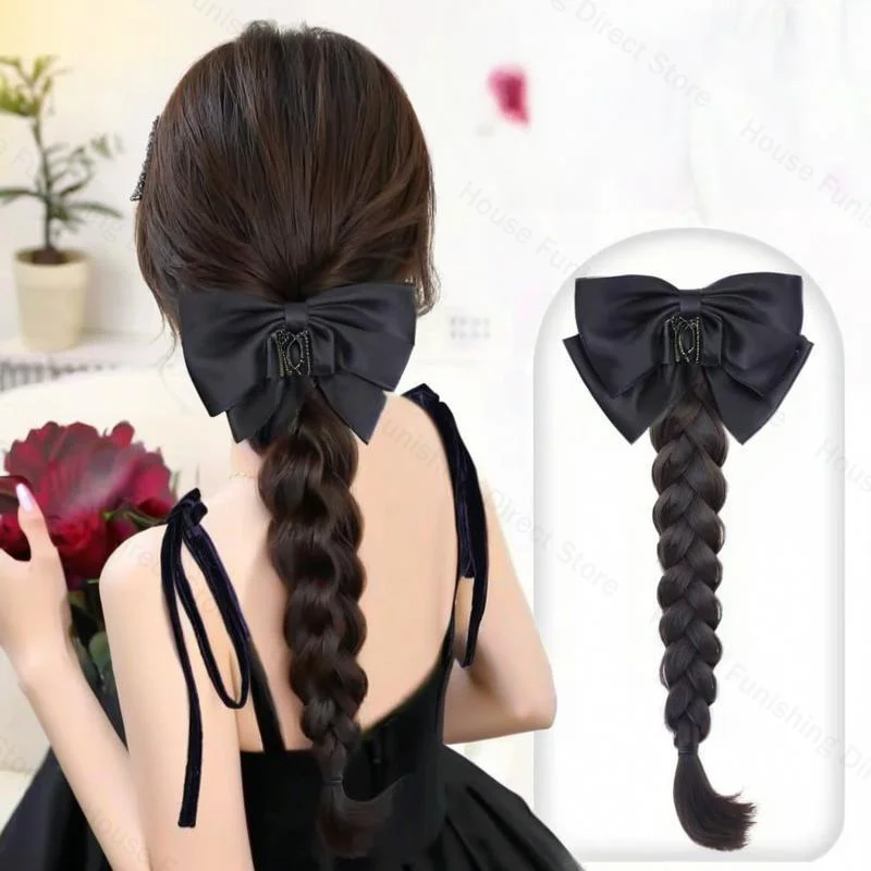 NEW Claw Clip Bow Wig Ponytail - Cosplay Prop Bow 评论和价格