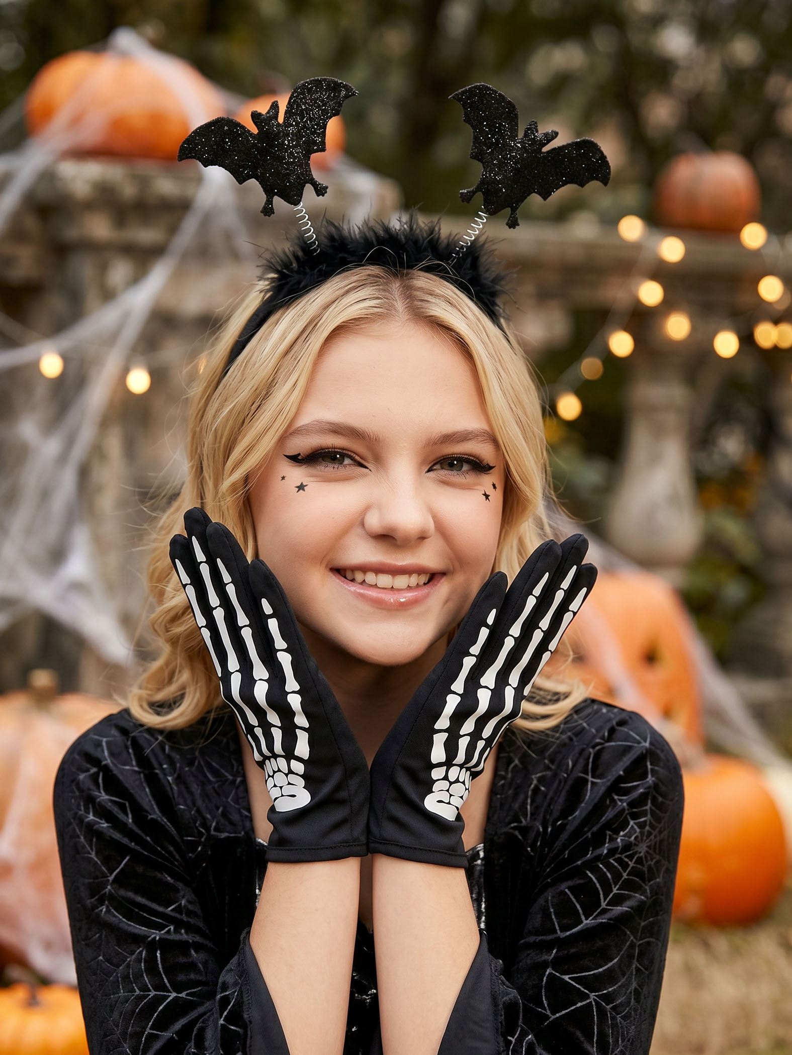2Pcs Teen Girls Halloween Acce - Cosplay Bat Prop 评论和价格