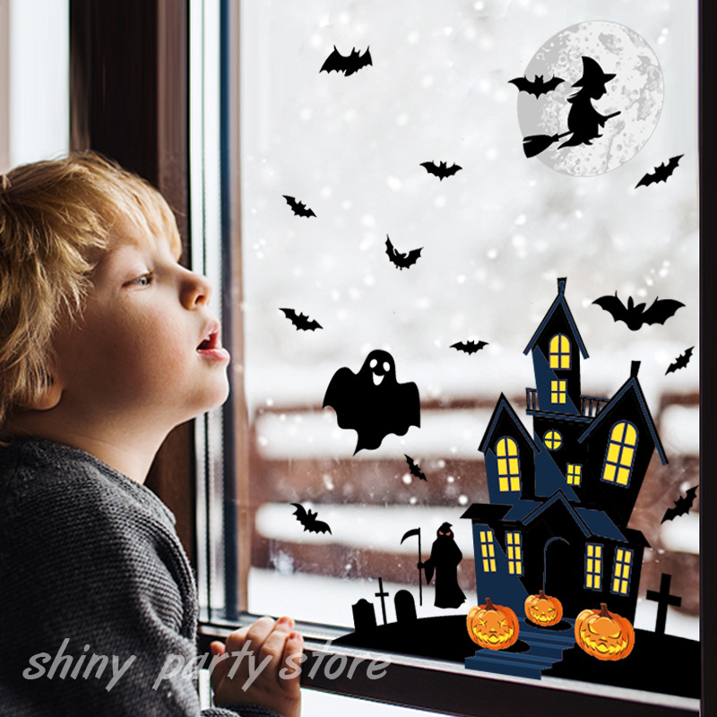 Ghost Bat Witch Window Sticker - Cosplay Bat Prop 评论和价格