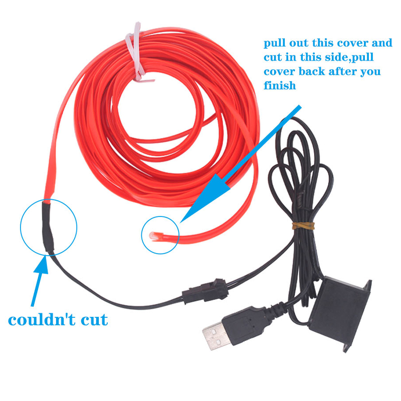 3/5M Car Interior Led Strip Li - Led El Wire 评论和价格