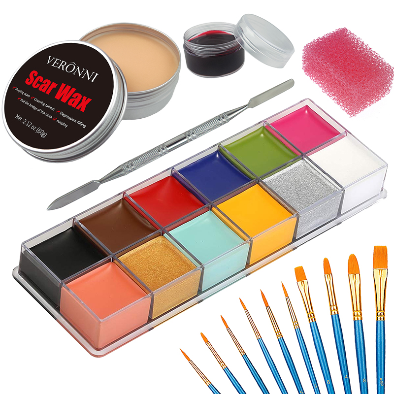 SFX Makeup Kit 12 Color Face B - Body Paint Sfx 评论和价格