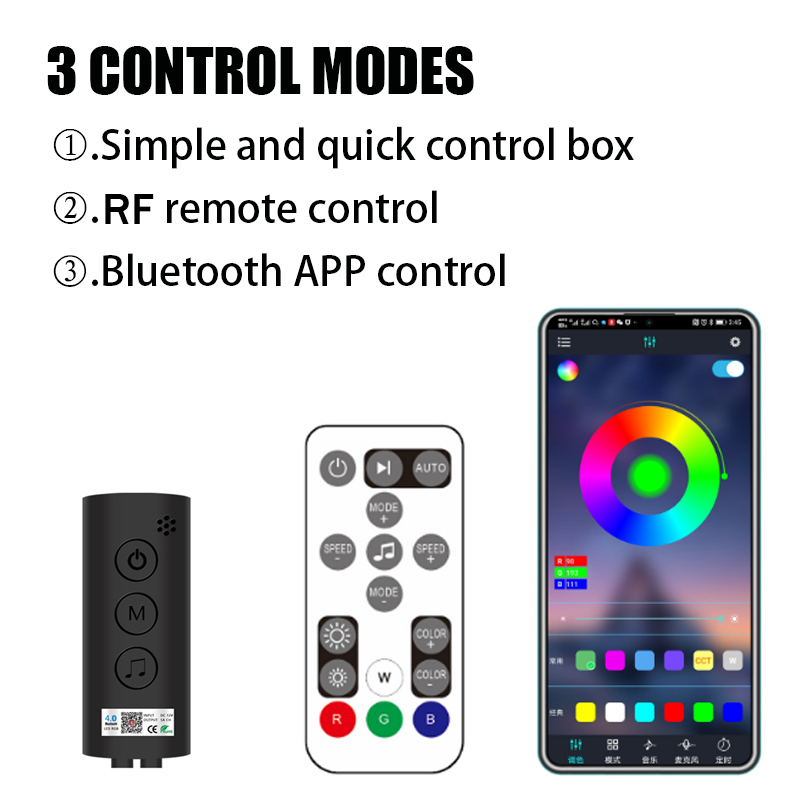48 LED Remote App Control Ligh - Led El Wire 评论和价格