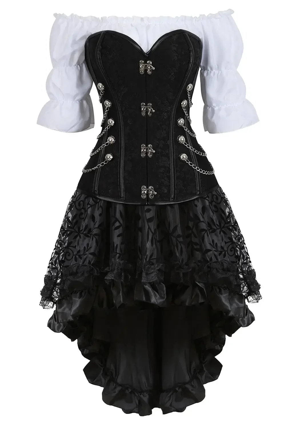 Womens Pirate Corset Leather S - Boning Corset Steel 评论和价格