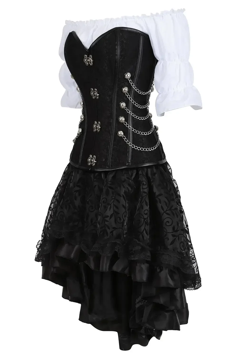 Womens Pirate Corset Leather S - Boning Corset Steel 评论和价格