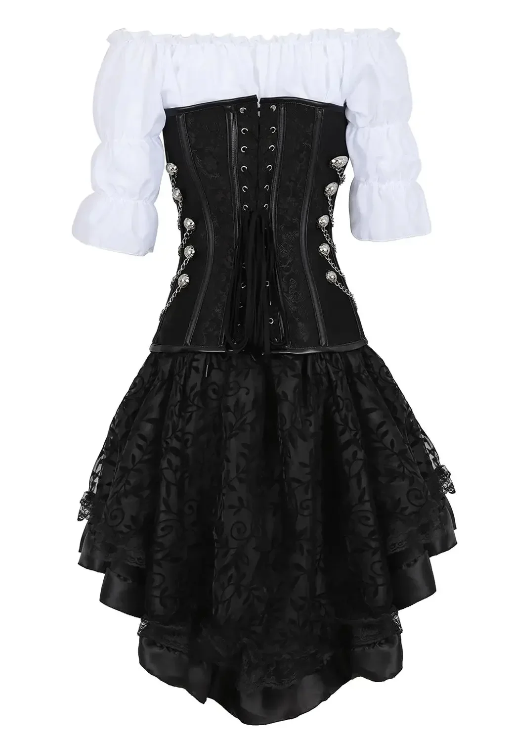 Womens Pirate Corset Leather S - Boning Corset Steel 评论和价格