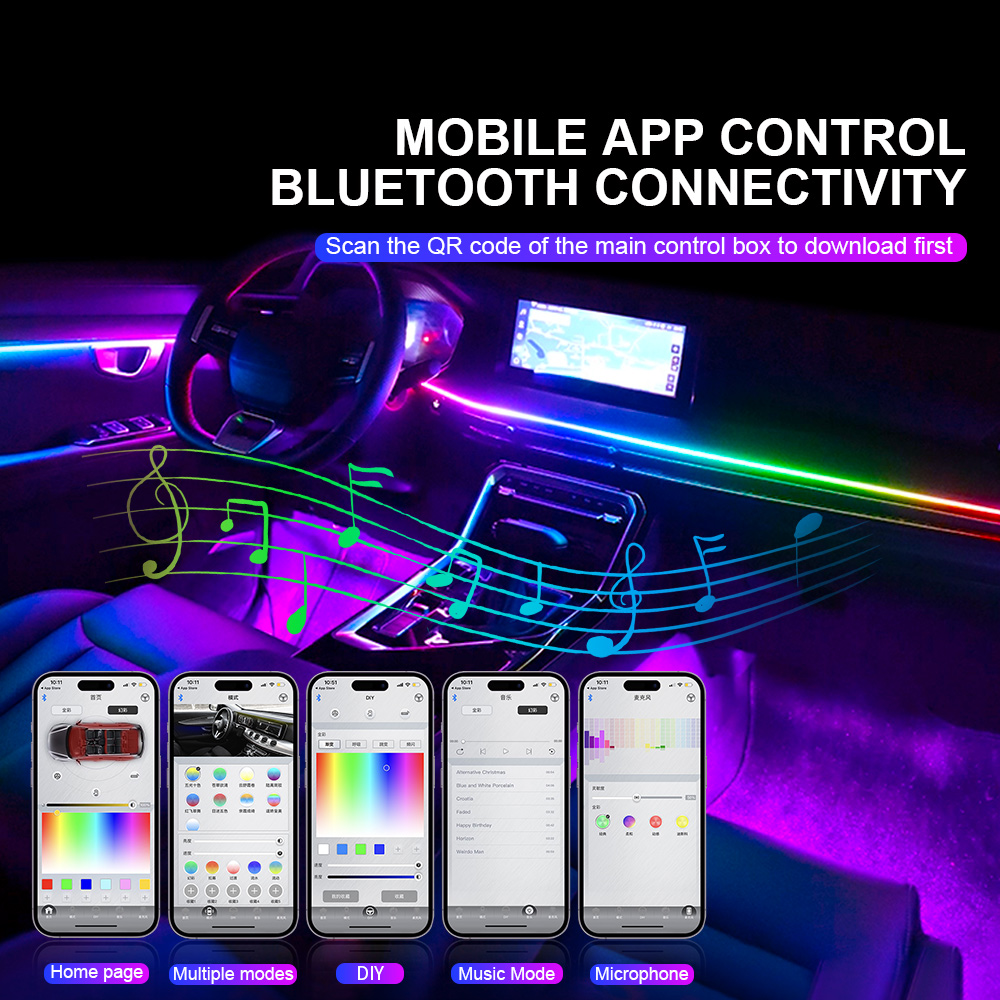 Car LED Symphony Decoration Am - Led El Wire 评论和价格