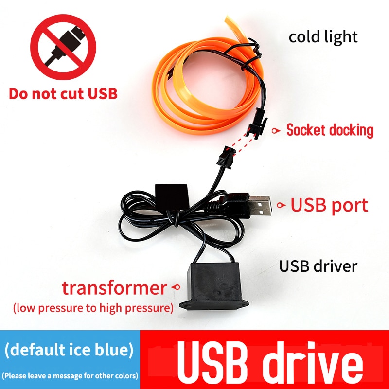 5m Car Interior Atmosphere Lig - Led El Wire 评论和价格