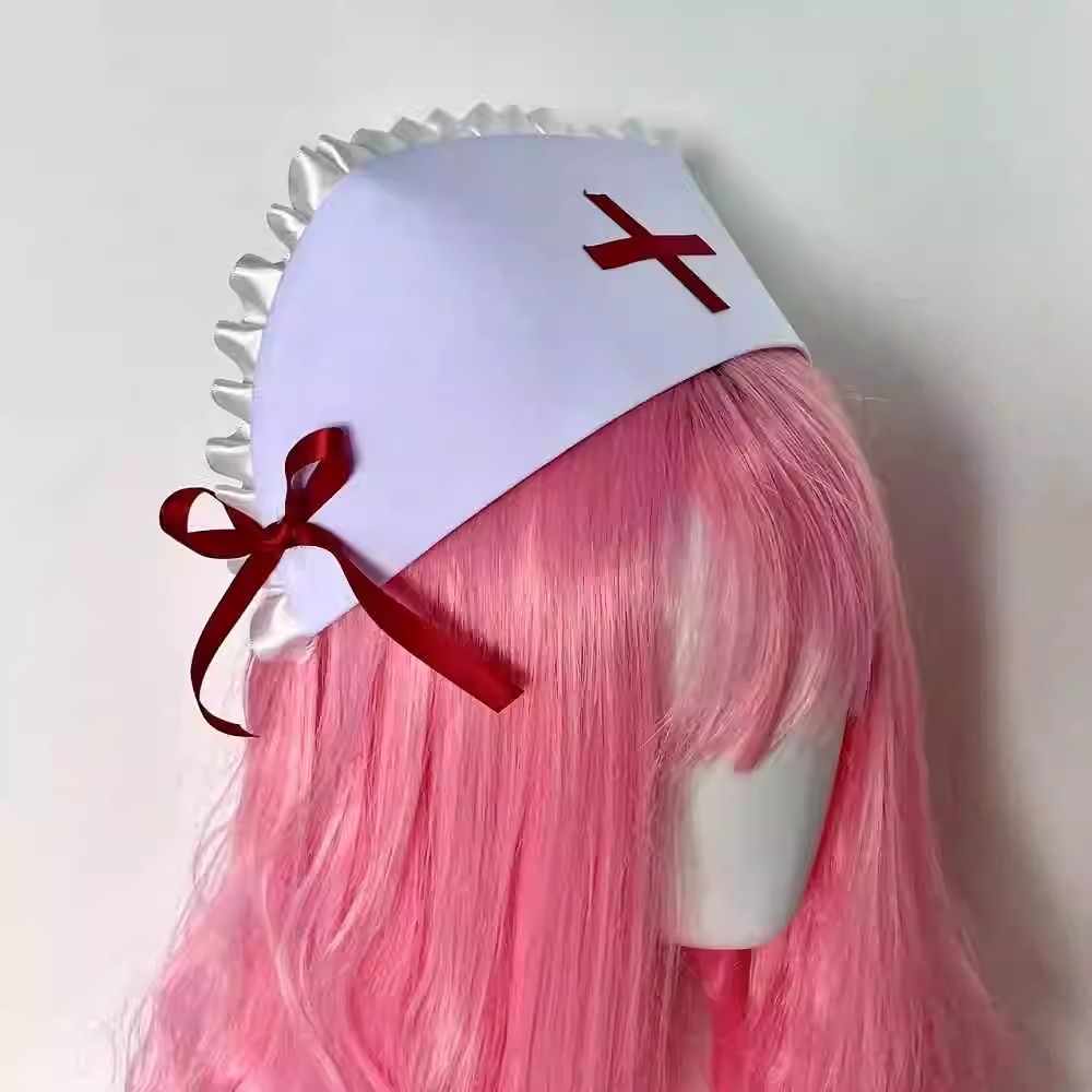 Cosplay nurse cap hat Accessor - Cosplay Prop Bow 评论和价格
