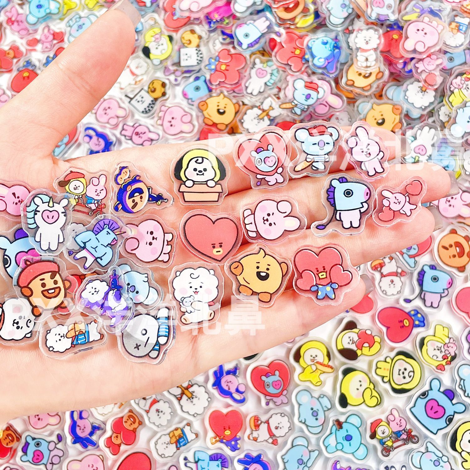 100pcs BT21 BTS Single-Layer 1 - Cosplay Material For Prop 评论和价格